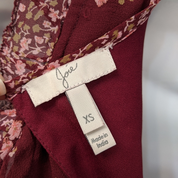 Joie silk floral print pleated dress size xs - Picture 5 of 8